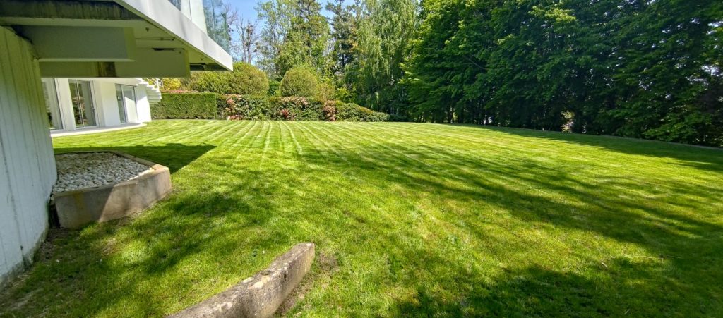 Tonte d’un jardin avec évacuation des déchets à Landser près de Eschentzwiller