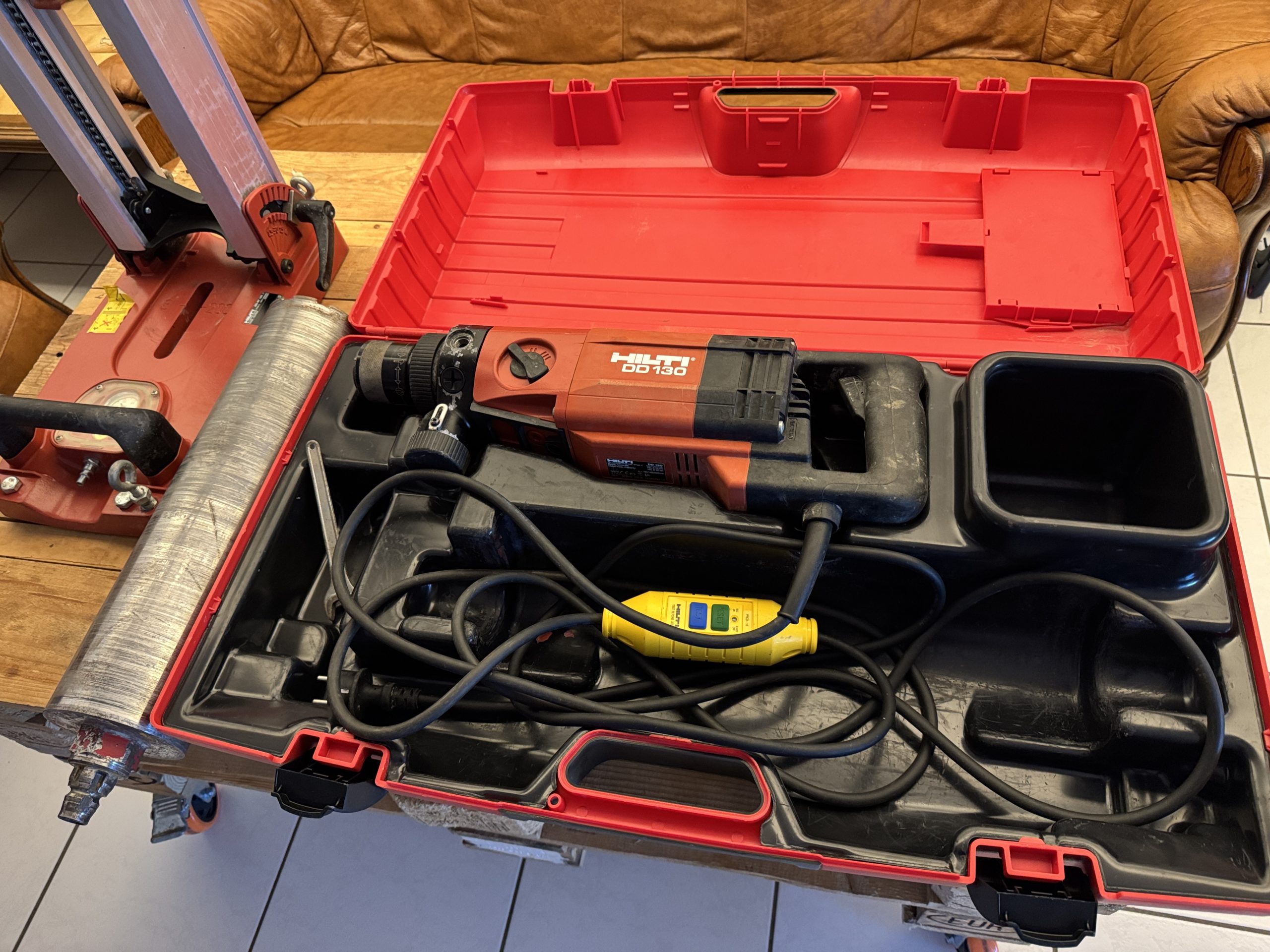 Chantier carottage, tout est prêt sur Sierentz dans le Haut-Rhin